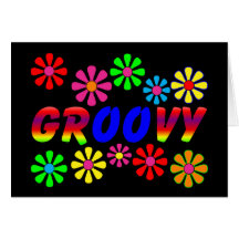 Groovy 70's Retro Flower Power Gifts Card