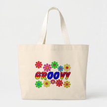 Groovy 70's Retro Flower Power Gifts Tote Bag