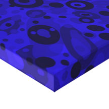 Groovy Blue Stretched Canvas Prints