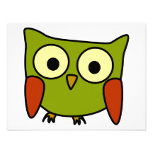Groovy Owl Custom Invitations