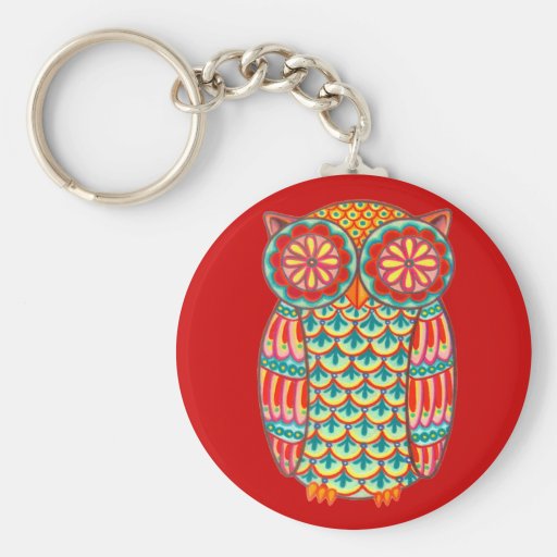 Groovy Owl keychain
