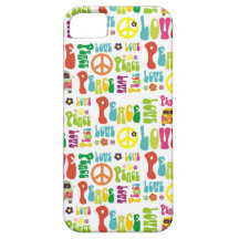Groovy Peace & Love Abstract - iPhone 5 Case