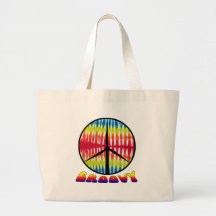 Groovy Peace Turbine Canvas Bag