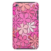 Groovy Pink Flowers iPod Case-Mate Case