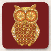 Groovy Retro Owl Coasters - Set of 6