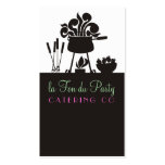 Groovy steaming fondue pot catering business cards business cards