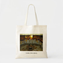 Grotto of the nativity canvas bag