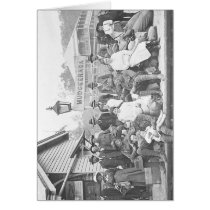 Group of people including soldiers at Mudgeeraba Greeting Card