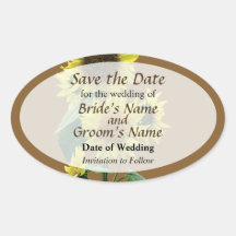 Group of Sunflowers Save the Date Stickers
