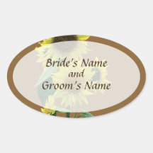 Group of Sunflowers Save the Date Stickers