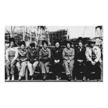 Group of Women Welders During World War Two Business Card Templates