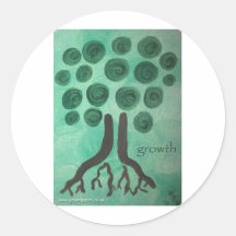 Growth Round Sticker