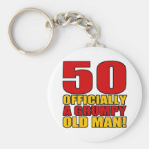 Grumpy 50th Birthday Humour Key Chains