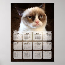 Grumpy cat calendar poster