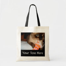 Grumpy Siamese Cat Tote Bag bags