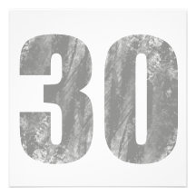 Grunge 30th Birthday Gifts Invitation