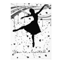 Grunge Ballerina Invitation