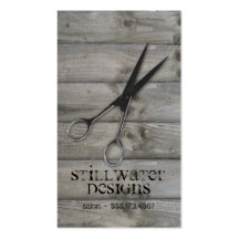 Grunge barnwood Scissors hair stylist wood Business Card Templates