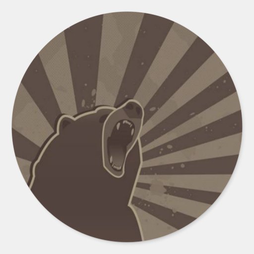 Grunge Bear Stickers
