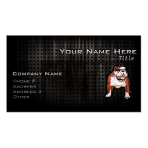 Grunge Bulldog Business Card Templates