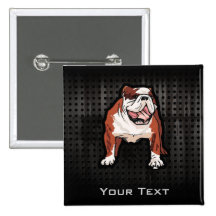 Grunge Bulldog Button