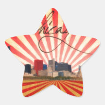 Grunge chicago 3 stickers