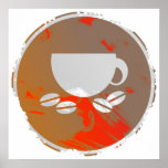Grunge Coffee Sign Poster