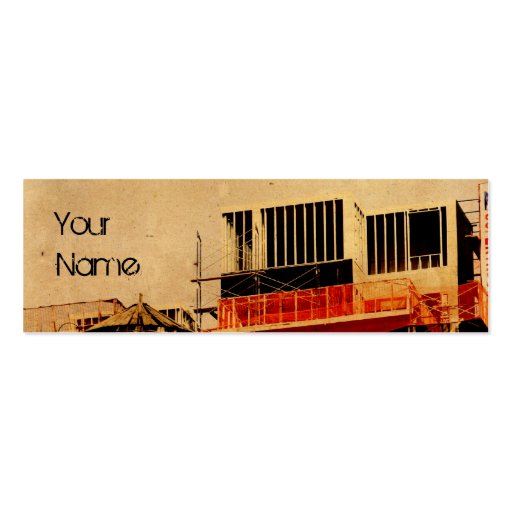 grunge construction business card template