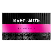 Grunge Damask Business Card 2 Sided