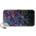 grunge damask floral art iPod speakers