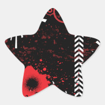 Grunge Design Star Sticker