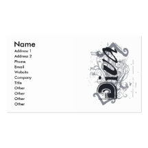 Grunge Diva Business Card Templates