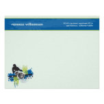 Grunge DJ Custom Flat Note Cards (blue) Personalized Invite