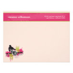 Grunge DJ Custom Flat Note Cards (fuchsia) Custom Invites