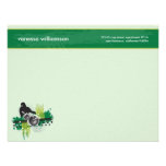 Grunge DJ Custom Flat Note Cards (green) Personalized Announcement