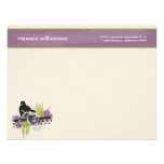 Grunge DJ Custom Flat Note Cards (purple) Personalised Invitation