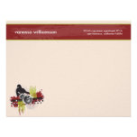 Grunge DJ Custom Flat Note Cards (red) Personalised Invitations