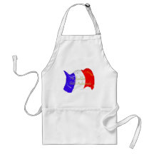 Grunge French Flag Apron