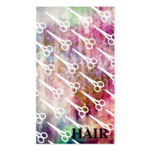 grunge galaxy  scissors hair stylist cosmotology business cards