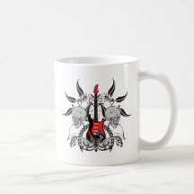 Grunge Guitar and Skull Coffee Mug