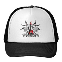 Grunge Guitar and Skull Hats