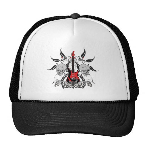 Grunge Guitar and Skull Hats