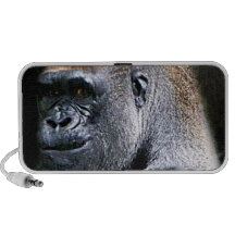 Grunge Lowland Gorilla Close-up Face iPhone Speaker