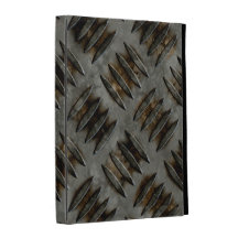 Grunge Metal Diamond Plate Pattern iPad Case