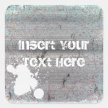 Grunge Mixed Crackle Texture Address Label Sticker