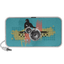Grunge Modern DJ Doodle Speaker (aqua)