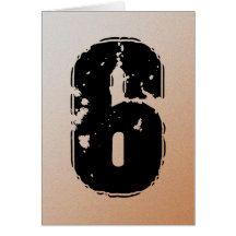 GRUNGE NUMBER 6 GREETING CARDS