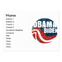 Grunge Obama Biden Business Card