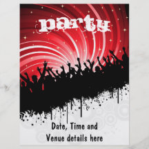 Grunge party flyer