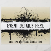 Grunge party flyer